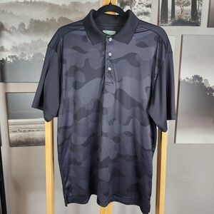 Hogan Black and Gray Camouflage Polo Shirt